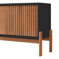 Rack Para Sala Bancada De Tv 72 Pol Ripado 184cm Tannen Buriti/off White - Caemmun - 7