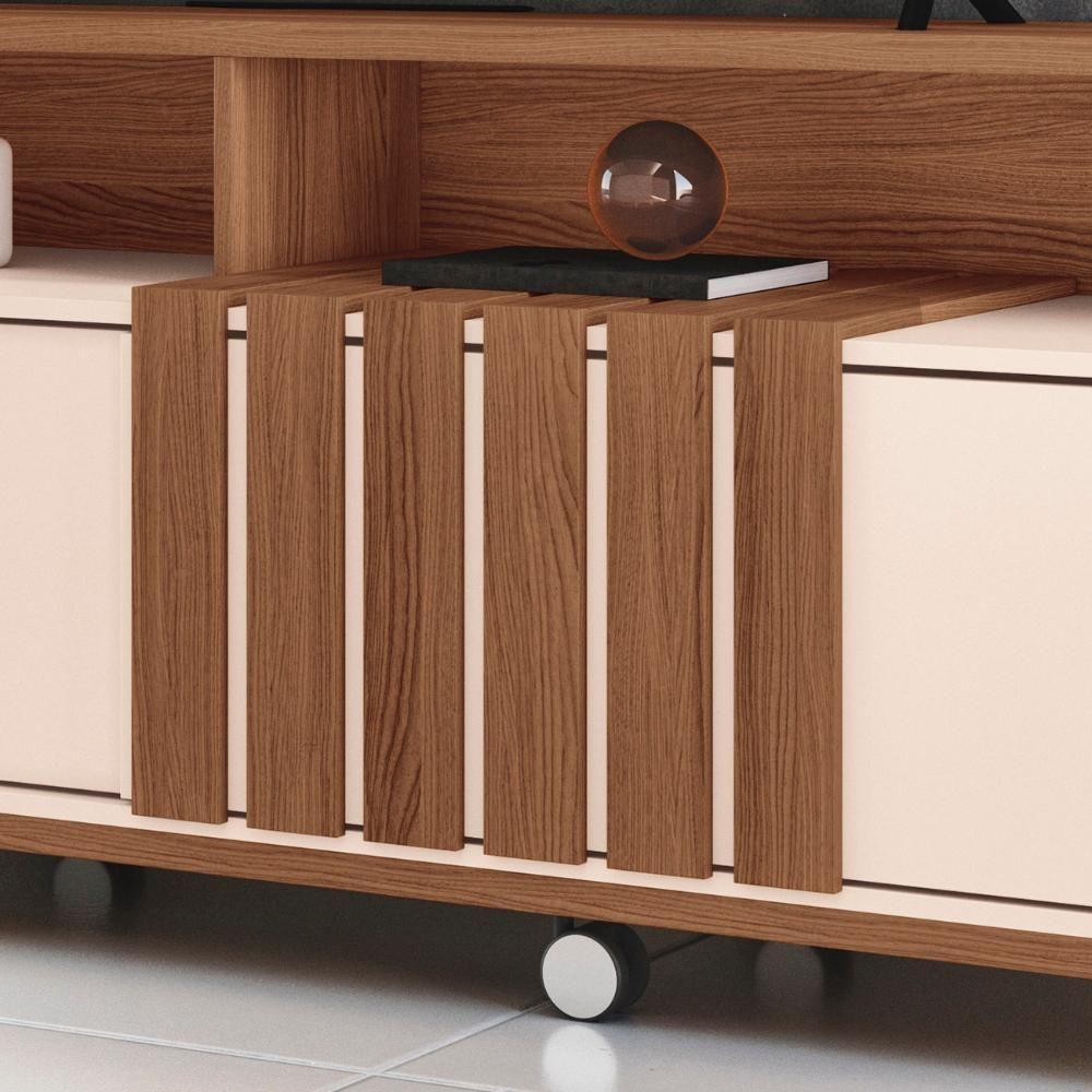 Rack Bancada De Tv 70 Pol 180cm Graci Castanho/off White - Hb Móveis - 5