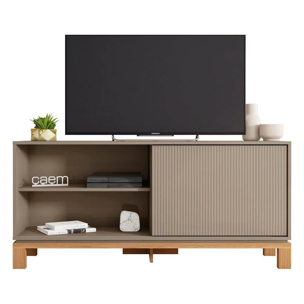 Rack Bancada Para Tv 45 Pol 136cm Lucca Areia/freijó C01 - Mpozenato - 6