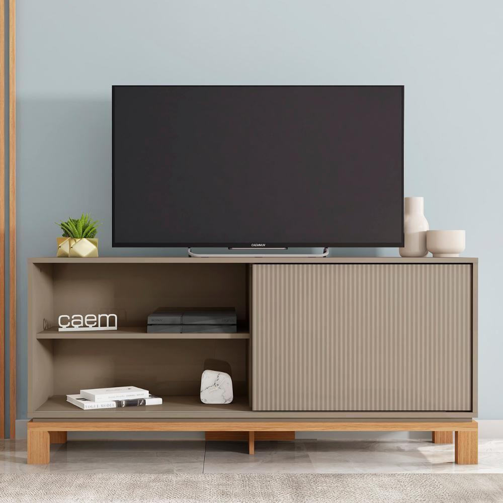 Rack Bancada Para Tv 45 Pol 136cm Lucca Areia/freijó C01 - Mpozenato - 7