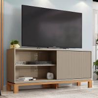 Rack Bancada Para Tv 45 Pol 136cm Lucca Areia/freijó C01 - Mpozenato - 2