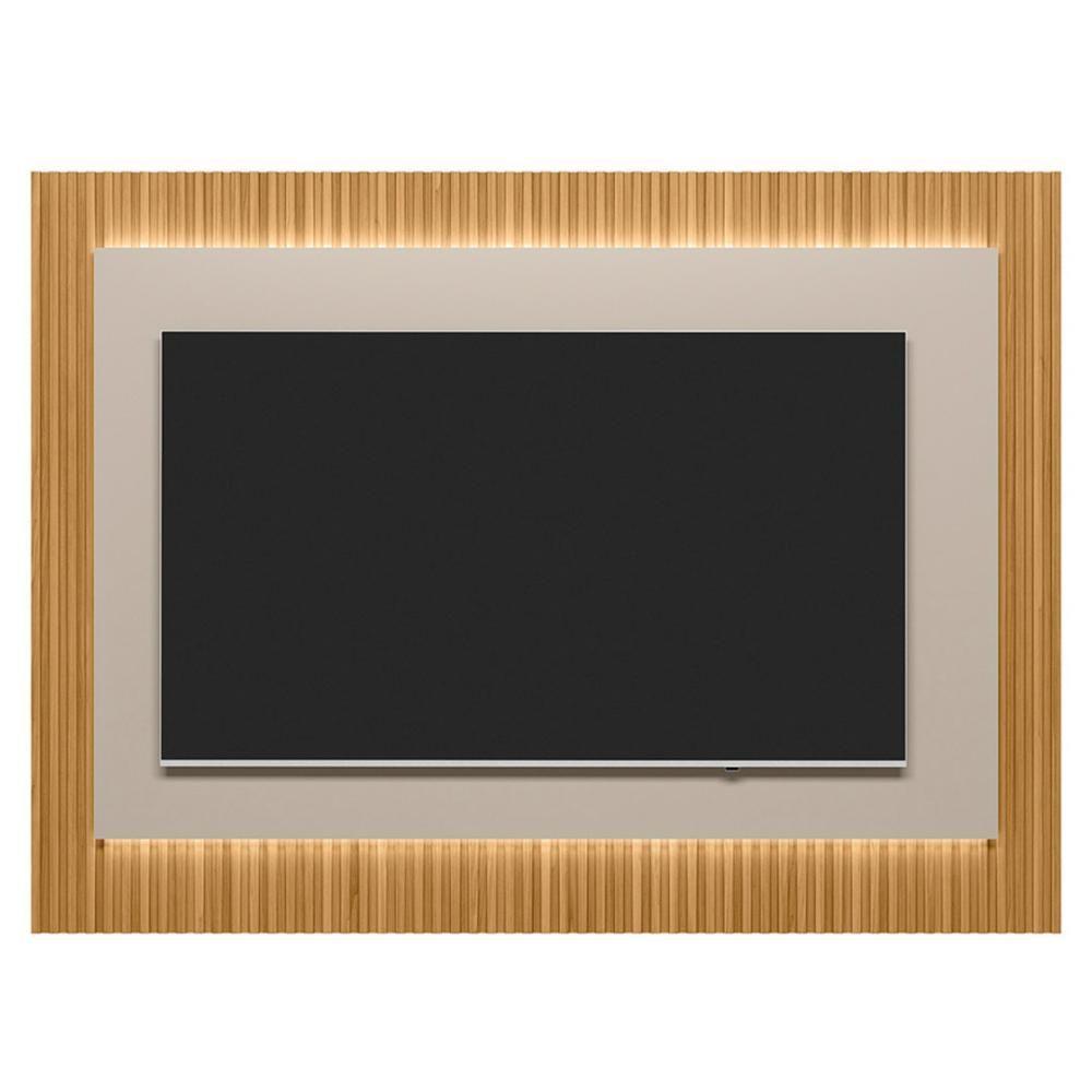 Painel Para Tv Suspenso 70 Pol 200cm Real L06 Tauari/off White Fosco - Mpozenato - 5