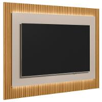 Painel Para Tv Suspenso 70 Pol 200cm Real L06 Tauari/off White Fosco - Mpozenato - 1