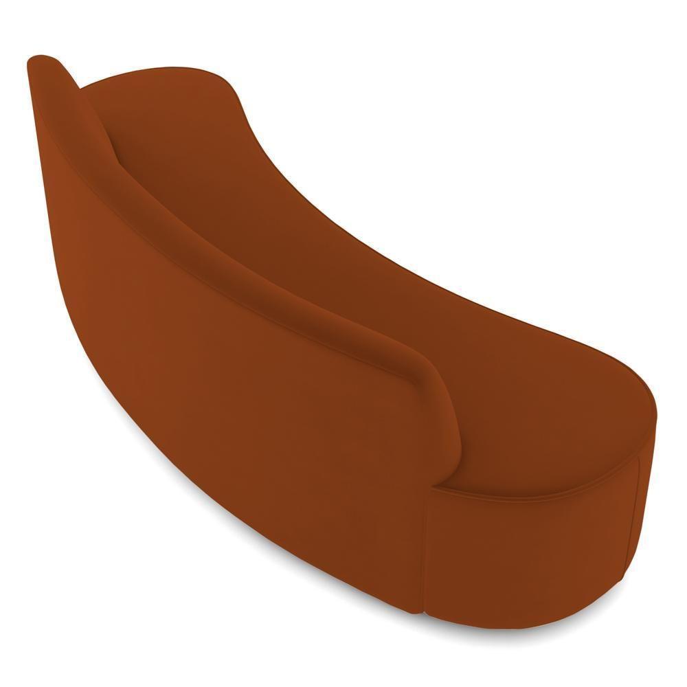 Sofá 3 Lugares Para Sala De Estar Living 210cm Koane D06 Veludo Laranja - Mpozenato - 7