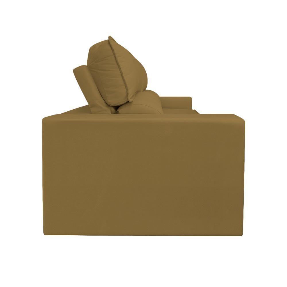 Sofá Reclinável Retrátil 3 Lugares Com Molas Balaqui Decor Capuccino - 9