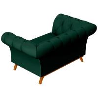 Sofá 150cm 2 Lugares Base Madeira Império C-303 Veludo Verde Musgo - Domi - 5