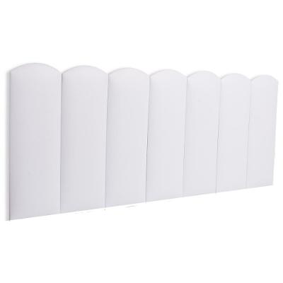 Cabeceira Casal Kit 7 Placas Modelo Nuvem - Courino Branco