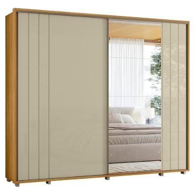 Guarda Roupa Casal 278cm 2 Portas 4 Espelhos Mya Opala/cumaru Z10 - Mpozenato