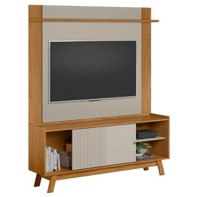 Painel Tv 55 Pol Lana E Rack 160cm Arum Nature/off Flex L06 - Mpozenato