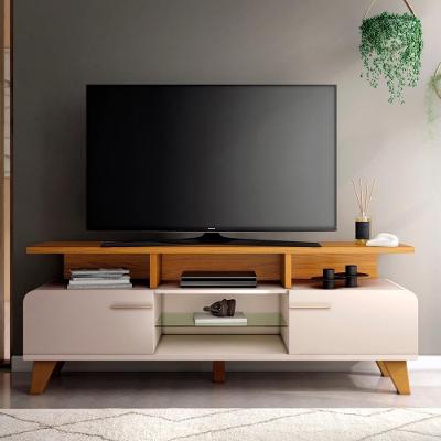 Rack Bancada De Tv 60 Pol 160cm Essenza Cinamomo/off - Hb Móveis