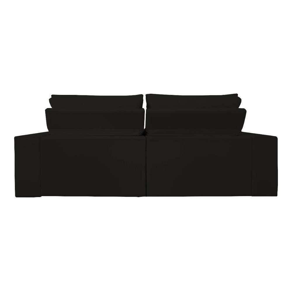 Sofá Reclinável Retrátil 2 Lugares Com Molas Balaqui Decor Preto - 10
