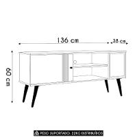 Rack Bancada Para Tv 55 Pol 136cm Romeo Off/nature Z49 - Mpozenato