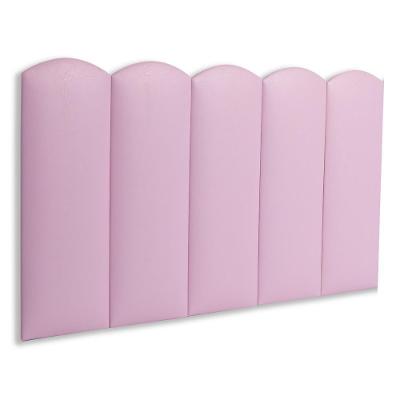 Cabeceira Solteiro Kit 5 Placas Modelo Nuvem - Courino Rosa