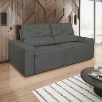 Sofá Reclinável Retrátil Luxo 2 Lugares C- Molas Balaqui Cinza - 2