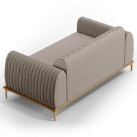 Sofá 150cm 2 Lugares Base Gold Molino D06 Linho C-370 Bege - Mpozenato - 5