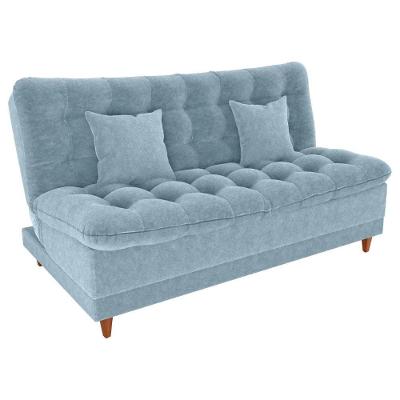 Sofa Cama 2 Lugares 185 Cm Duda Tecido Boucle F495 Milani Store Azul