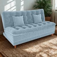 Sofa Cama 2 Lugares 185 Cm Duda Tecido Boucle F495 Milani Store Azul - 2