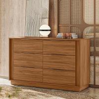 Cômoda 6 Gavetas Giardino Nogueira Touch Demobile - 1