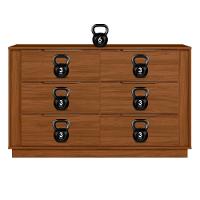 Cômoda 6 Gavetas Giardino Nogueira Touch Demobile - 3