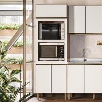 Paneleiro Torre Quente Duplo Maly N03 Carvalho/off White - Mpozenato - 2