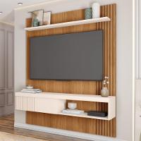 Painel Para Tv 65 Pol Com Bancada Suspensa 150cm Jade Freijó/off White - Caemmun - 2