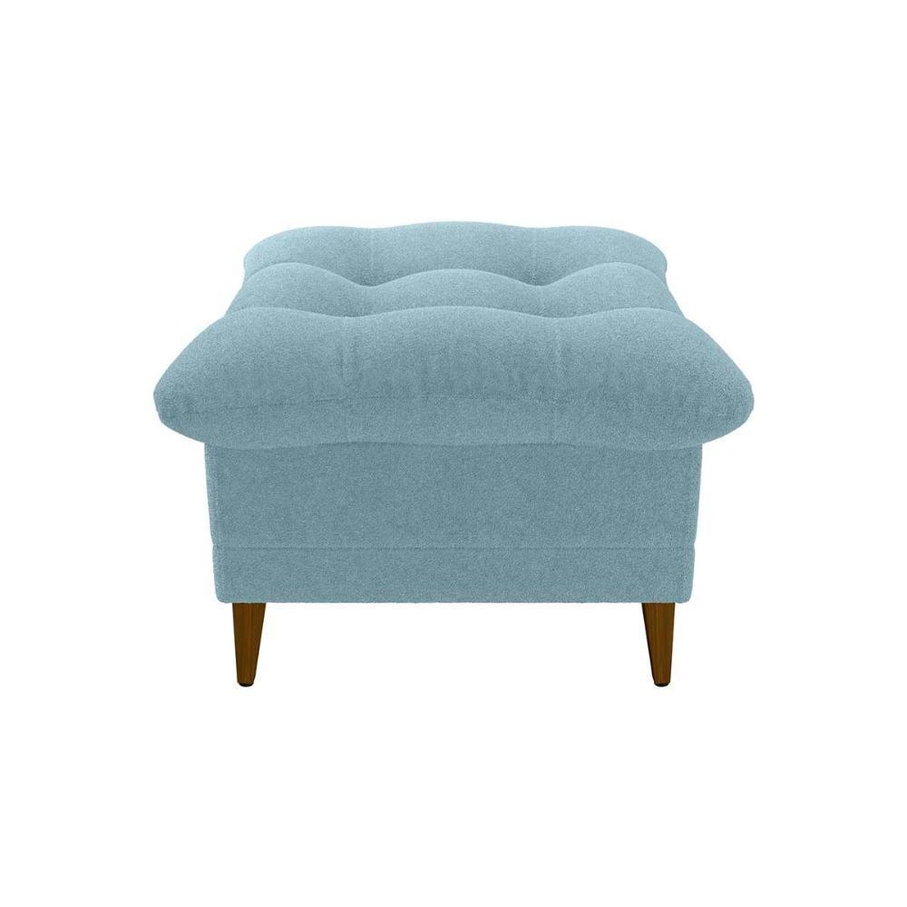 Poltrona De Amamentação Com Puff Montreal Boucle Azul Matrix Boucle Azul - 6