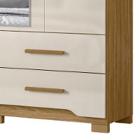 Guarda Roupa Casal 160cm Com Espelho Cancum Freijó/off Z17 - Mpozenato - 6