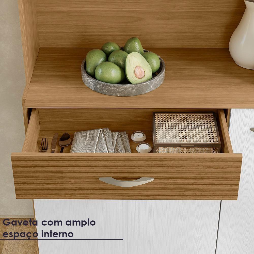 Kit Cozinha 6 portas 1 gaveta 91 Cm Golden Ktp Freijo Supremo Cp Ripado - 8