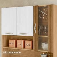 Kit Cozinha 6 portas 1 gaveta 91 Cm Golden Ktp Freijo Supremo Cp Ripado - 6