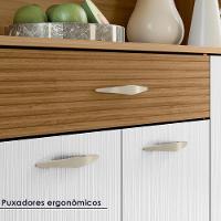 Kit Cozinha 6 portas 1 gaveta 91 Cm Golden Ktp Freijo Supremo Cp Ripado - 7