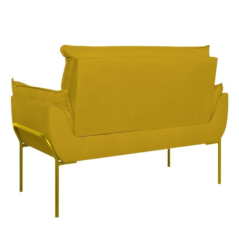 Namoradeira 2 Lugares Reforçada 2 Lugares Dourada Balaqui Amarelo - 6