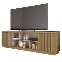 Rack Para Sala Bancada De Tv 75 Pol 180cm Simetria Mel/cacao - Caemmun - 1