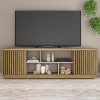 Rack Para Sala Bancada De Tv 75 Pol 180cm Simetria Mel/cacao - Caemmun - 8