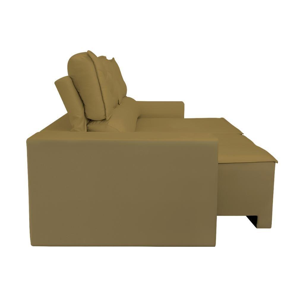 Sofá Reclinável Retrátil Luxo 2 Lugares C- Molas Balaqui Capuccino - 8