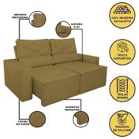 Sofá Reclinável Retrátil Luxo 2 Lugares C- Molas Balaqui Capuccino - 3