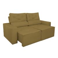 Sofá Reclinável Retrátil Luxo 2 Lugares C- Molas Balaqui Capuccino - 6