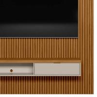 Painel Ripado Para Tv 75 Pol. Com Bancada 180cm Prime Plus L06 Nature/off White - Mpozenato - 5