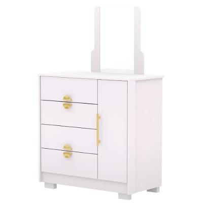 Cômoda Para Quarto 93cm Com Espelho Nara Flex Branco V02 - Mpozenato