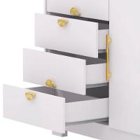 Cômoda Para Quarto 93cm Com Espelho Nara Flex Branco V02 - Mpozenato - 6