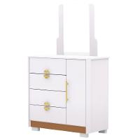 Cômoda Para Quarto 93cm Com Espelho Nara Flex Branco V02 - Mpozenato - 9