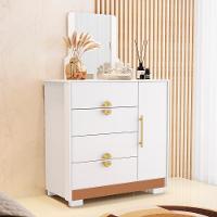 Cômoda Para Quarto 93cm Com Espelho Nara Flex Branco V02 - Mpozenato - 10