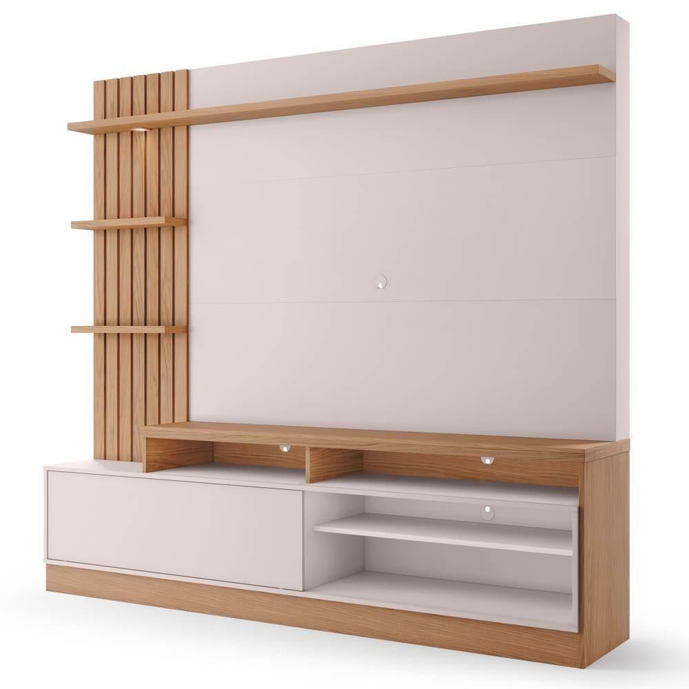 Estante Home Theater Para Tv Até 65 Pol. Maceió Freijó/off White - Colibri - 8