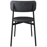 Cadeira De Jantar Estofada Kit 4 Nyka M25 Linho Grafite/marrom - Mpozenato - 7