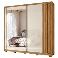 Guarda Roupa Casal Dhara E Cômoda Ms913 Freijó Off White - Moval