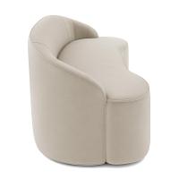 Sofá 5 Lugares Para Sala De Estar Living 280cm Theo D06 Veludo Creme - Mpozenato - 5