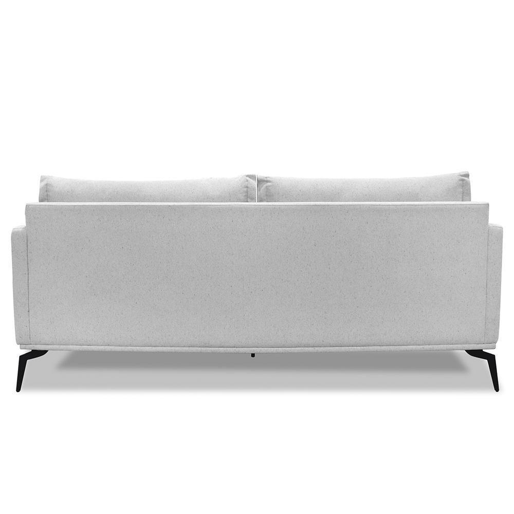 Sofá 3 Lugares 200cm Pés De Metal Vecchia S06 Linho Grigio - Mpozenato - 6