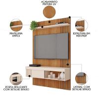Painel Para Tv 45 Pol Com Bancada Suspensa 120cm Jade Freijó/off White - Caemmun - 3