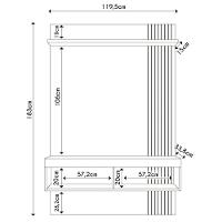 Painel Para Tv 45 Pol Com Bancada Suspensa 120cm Jade Freijó/off White - Caemmun