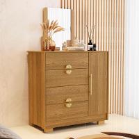 Cômoda Para Quarto 93cm Com Espelho Nara Nature V02 - Mpozenato - 2