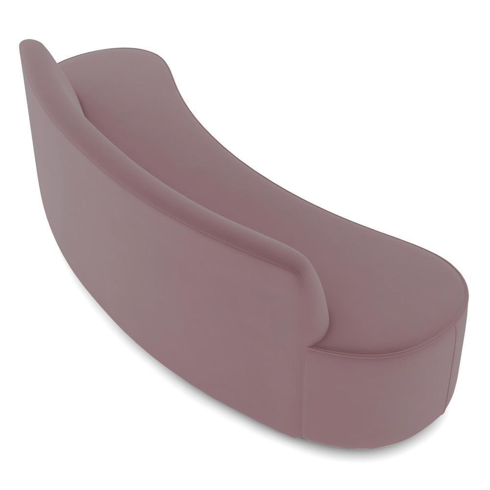 Sofá 5 Lugares Para Sala De Estar Living 280cm Koane D06 Veludo Rosa - Mpozenato - 7